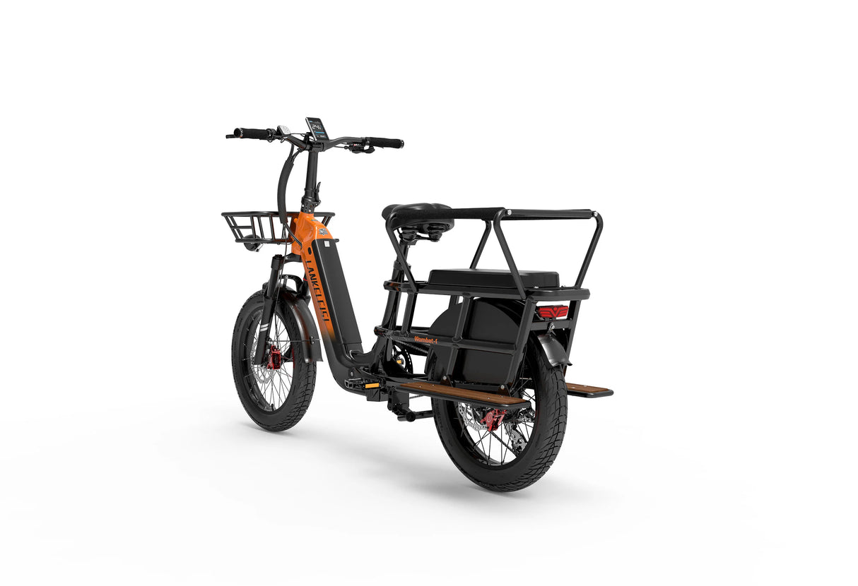 LANKELEISI Wombat-1 1000W Cargo-Elektrofahrrad mit Armlehne hinten