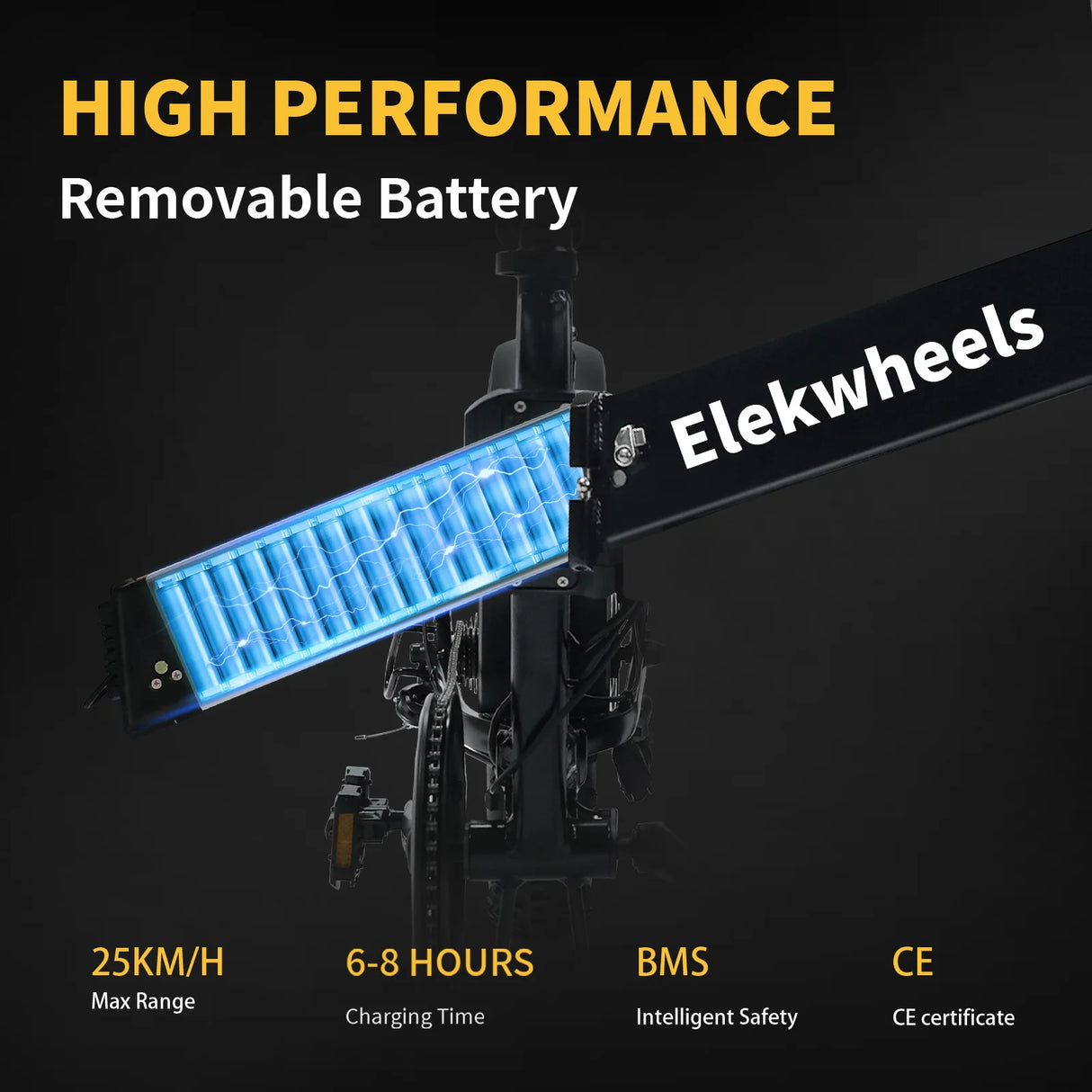Vélo électrique pliant à capteur de couple Elekwheels E5