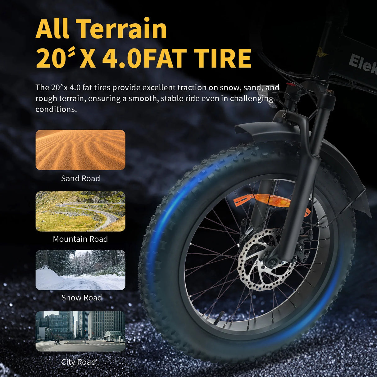 Vélo électrique pliant à capteur de couple Elekwheels E5