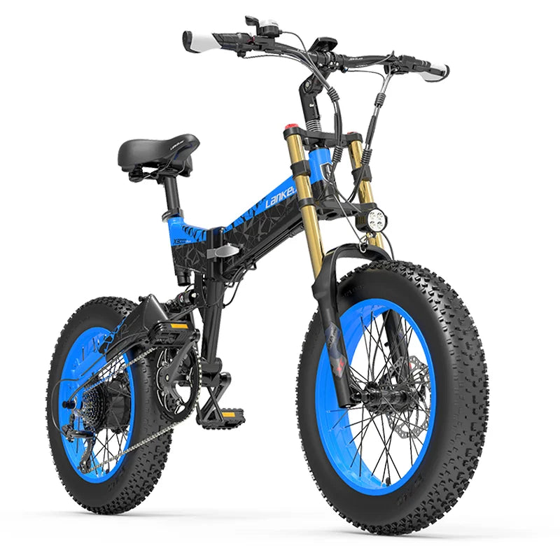 LANKELEISI X3000Plus-Up Fat Tire Foldable Snow Ebike