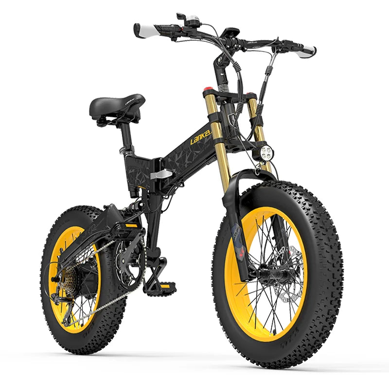 LANKELEISI X3000Plus-Up Fat Tire Foldable Snow Ebike