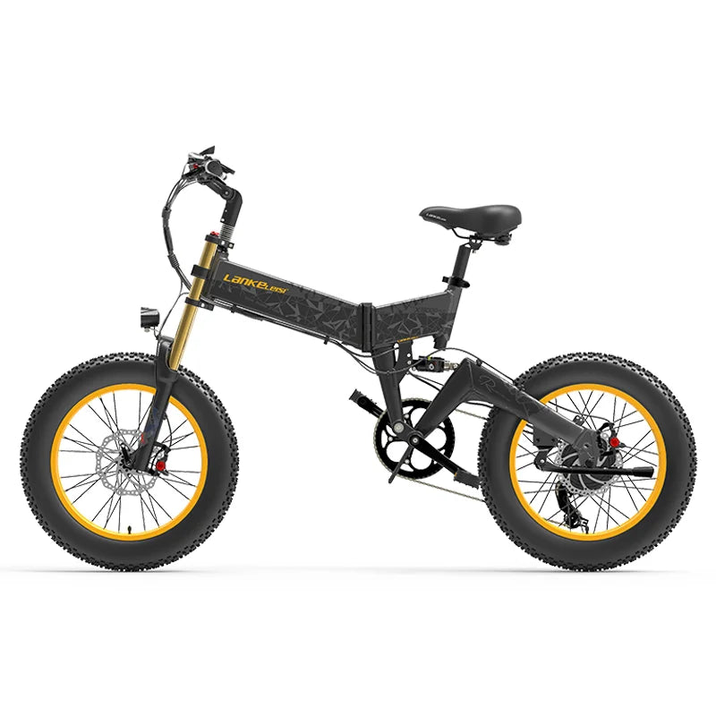 LANKELEISI X3000Plus-Up Fat Tire Foldable Snow Ebike