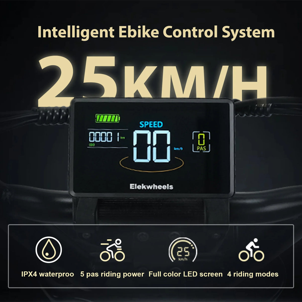 Elekwheels E6 Kenda Fat Tire Full Suspension Electric Bike