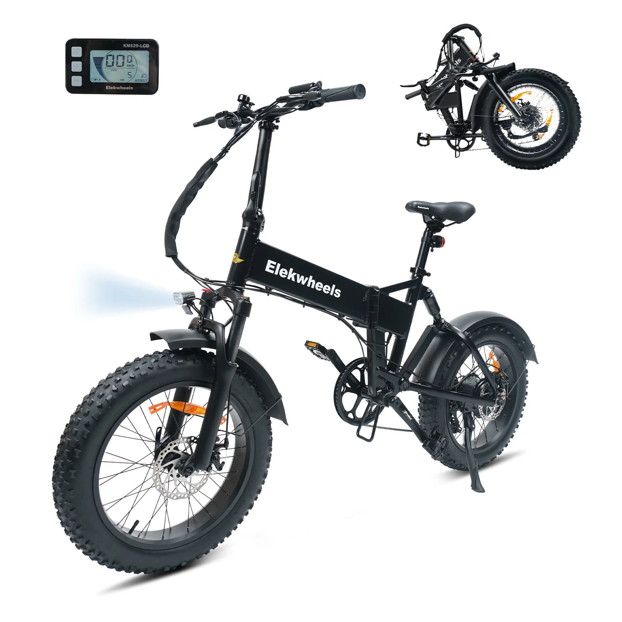 Elekwheels E5 Fat Tire Full Suspension Folding Electric Bike