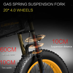 LANKELEISI X3000Plus-Up Fat Tire Foldable Snow Ebike
