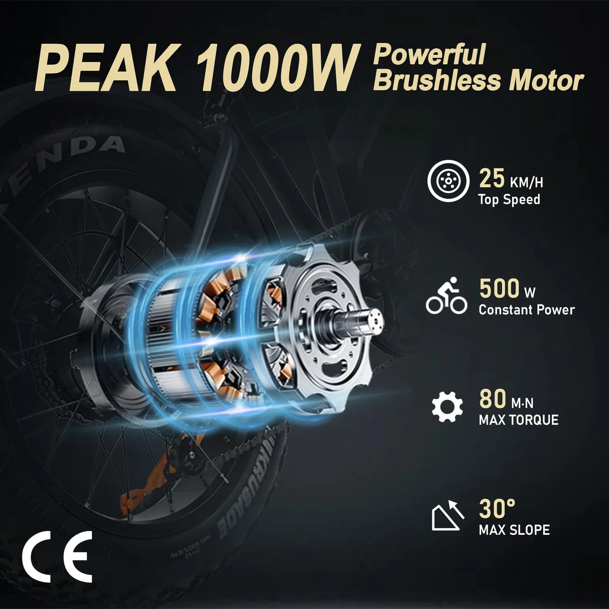 Elekwheels E6 Kenda Fat Tire Full Suspension Electric Bike